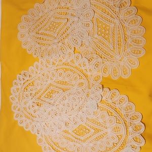 Vintage ribbon doilies